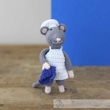 Kit de crochet Souris boulanger - kit DIY amigurumi