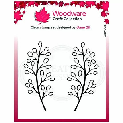 Woodware • Tampon transparent individuel Carla feuille
