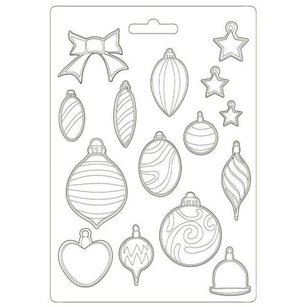 Moule souple A4 - Boules de Noël romantiques