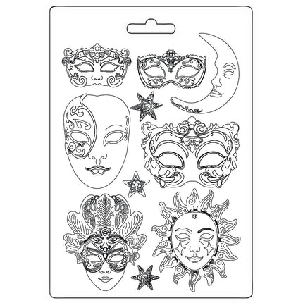 Moule souple A4 - Masquerade, masques