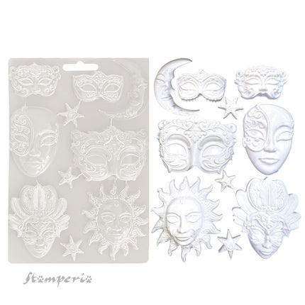 Moule souple A4 - Masquerade, masques