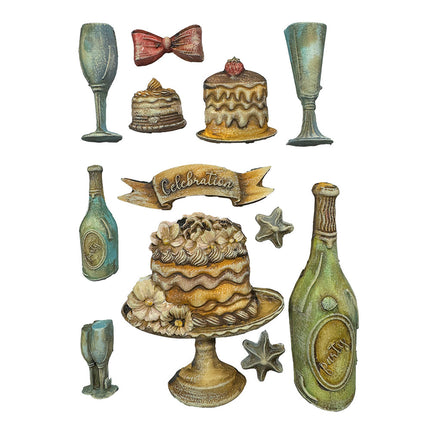 Moule souple A5 - Masquerade, flûtes et gâteaux