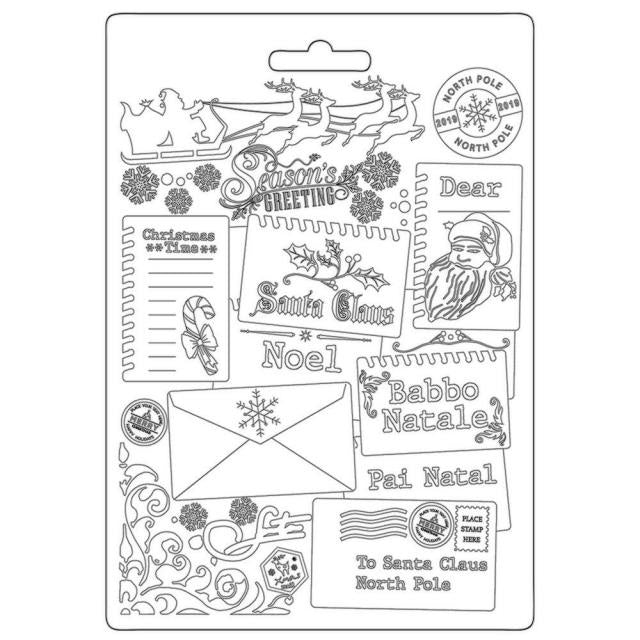 Moule souple A5 - Cartes de Noël romantiques