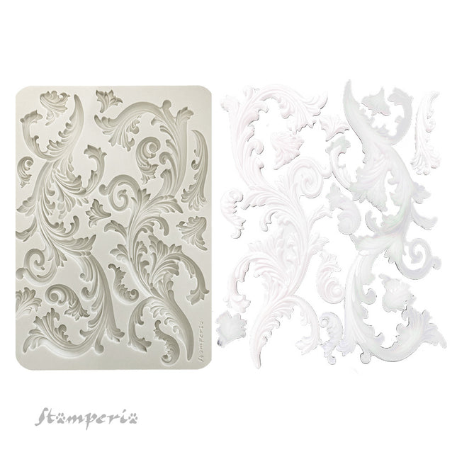 Grand moule en silicone A4 - Volutes