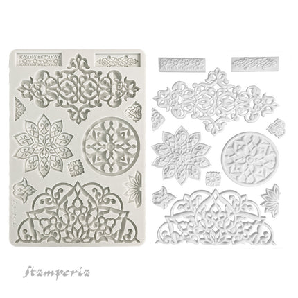 Grand moule en silicone A4 - mandala