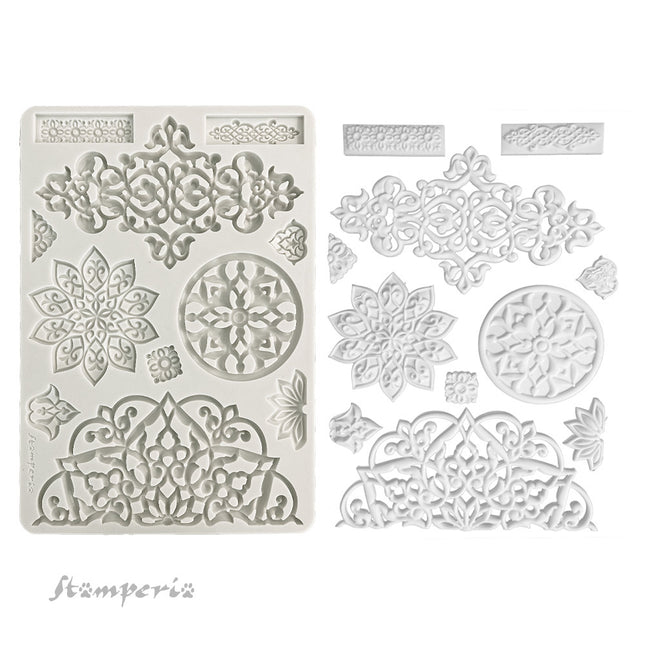 Grand moule en silicone A4 - mandala