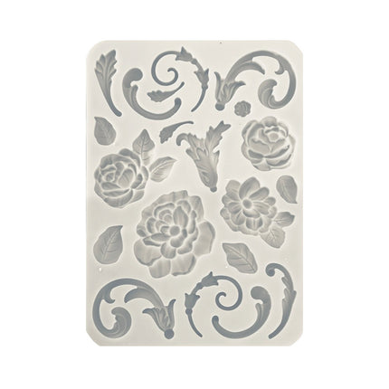 Moule en silicone A5 - Brocante Antiques fleurs et ornements