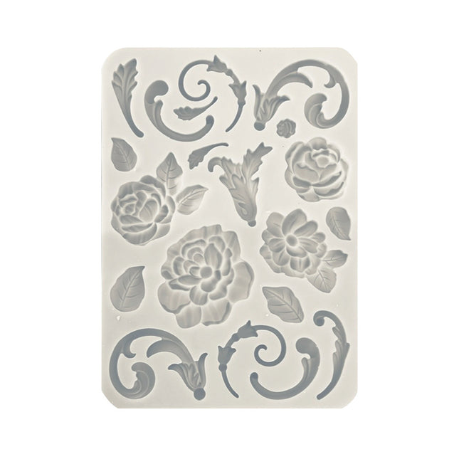 Moule en silicone A5 - Brocante Antiques fleurs et ornements