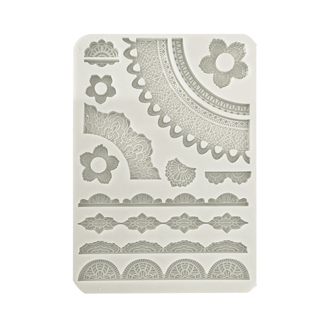 Moule en silicone A5 - Create Happiness Secret Diary bordures en dentelle