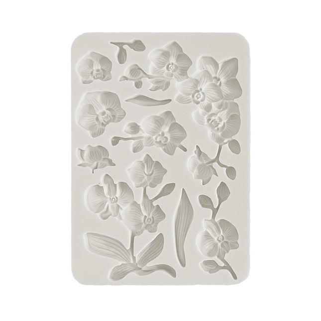 Moule en silicone A5 - Orchidées et chats, orchidées