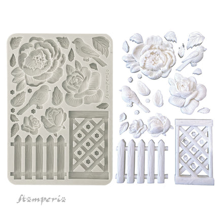 Moule en silicone A5 - clôture House of Roses