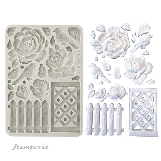 Moule en silicone A5 - clôture House of Roses