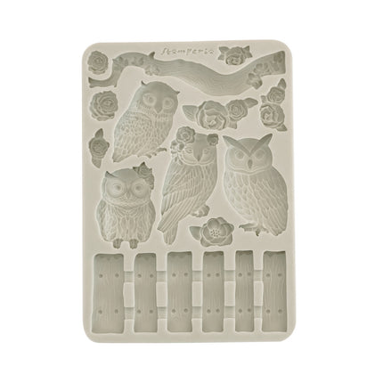 Moule en silicone A5 - The Owl's House hiboux et branche