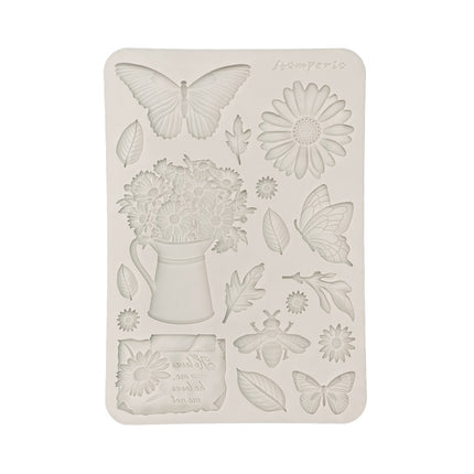 Moule en silicone A5 - Marguerite et papillon Daisy Art