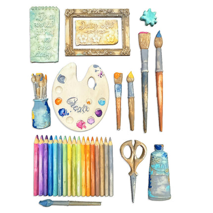 Moule en silicone A5 - Marguerite et papillon Daisy Art