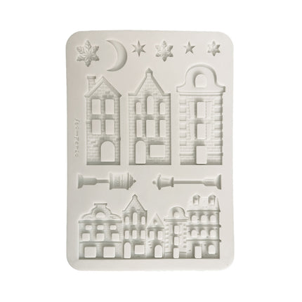 Moule en silicone motifs A5 pour les loisirs créatifs - village de Noël