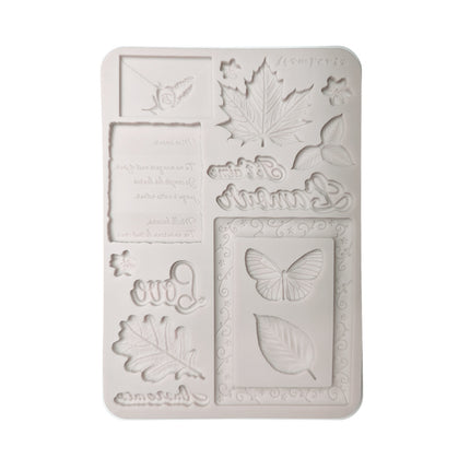 Moule en silicone, motifs A5, pour loisirs créatifs - Flowers and Poems
