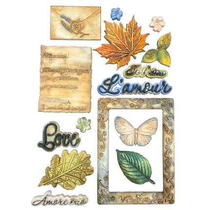 Moule en silicone, motifs A5, pour loisirs créatifs - Flowers and Poems