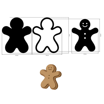 Formes créatives : Candy Christmas bonshommes en pain d’épice