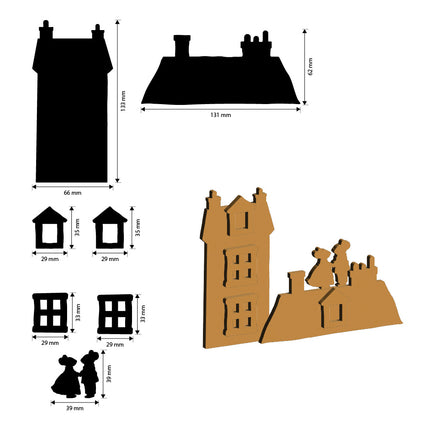 Formes créatives : maison de famille et souris