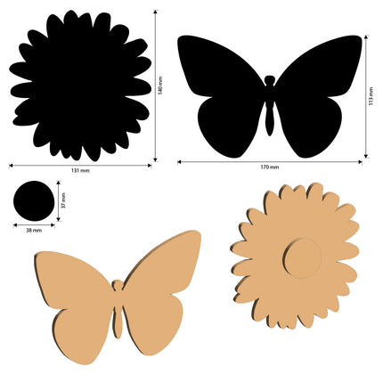 Formes créatives : marguerite et papillon Daisy Art