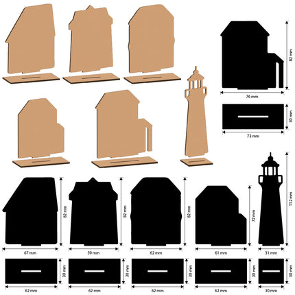 Formes créatives : marque-place Silent Sea