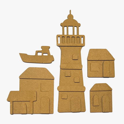 Assortiment Village : 4 formes créatives et 2 éclats décoratifs