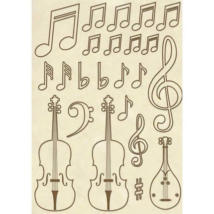 Cadres en bois format A5 - Violons