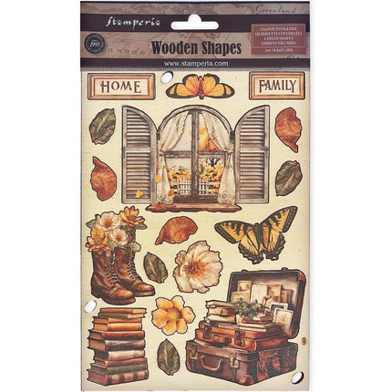 Forme en bois colorée A5 - accessoires Golden Harmony