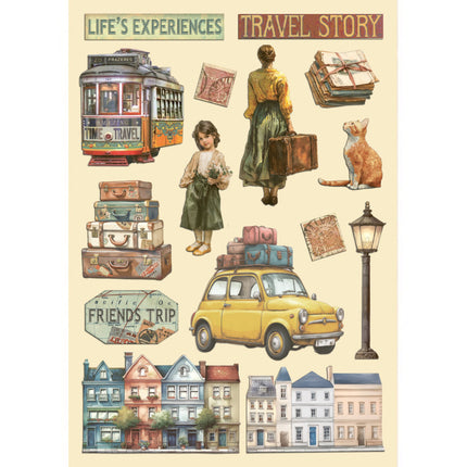 Forme en bois colorée A5 - Art of Travelling