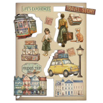 Forme en bois colorée A5 - Art of Travelling