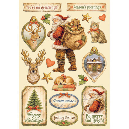 Forme décorative en bois imprimée pour loisirs créatifs, A5 - Silent Night
