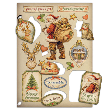 Forme décorative en bois imprimée pour loisirs créatifs, A5 - Silent Night