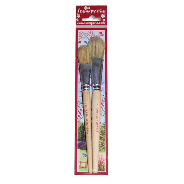 Lot de 2 pinceaux « standarino », tailles 4/2