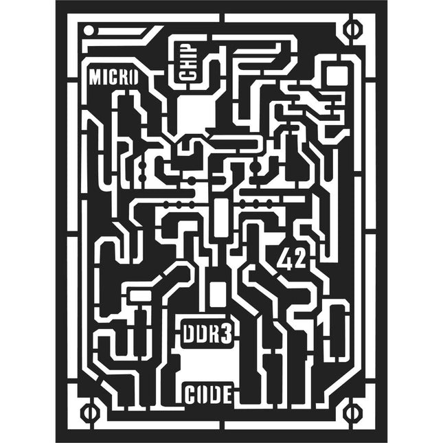 Pochoir épais cm. 15x20 - Microchip