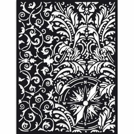 Pochoir épais cm 15X20 Sir Vagabond papier peint et boussole
