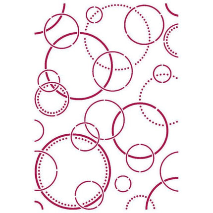 Pochoir G 21x29,7 cm - Fils romantiques bulles