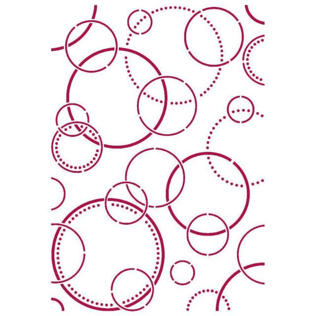 Pochoir G 21x29,7 cm - Fils romantiques bulles
