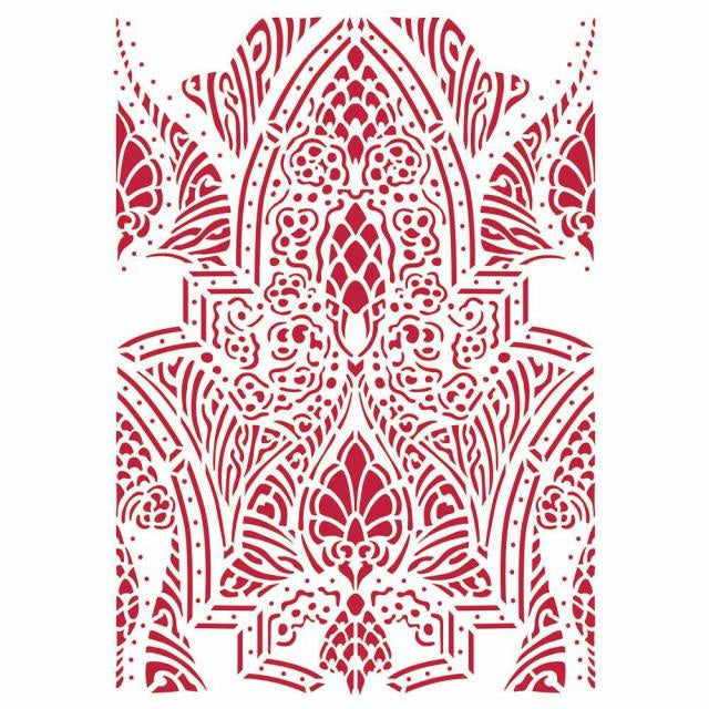 Pochoir G 21x29,7 cm - Motif de selle Chevaux romantiques