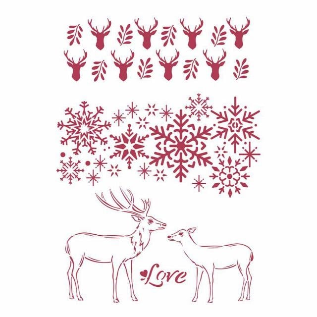 Pochoir G cm 21x29,7 - Amour des Contes d’hiver