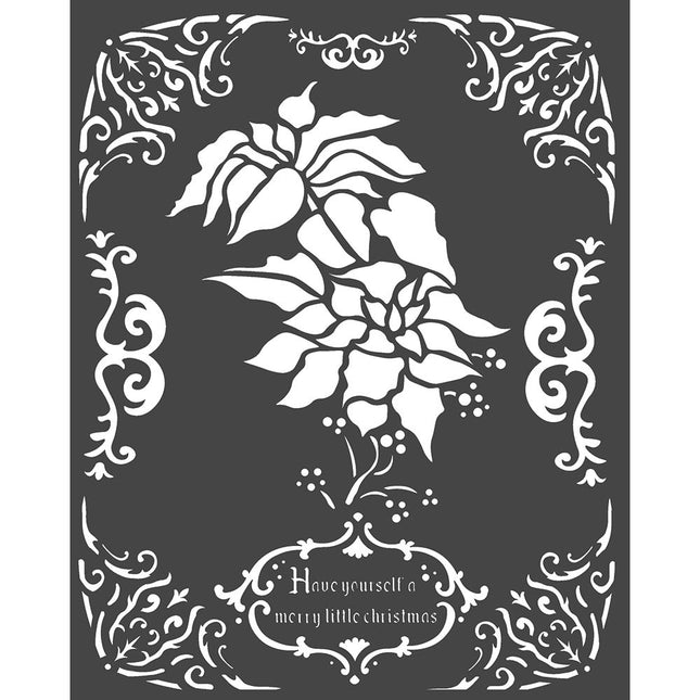 Pochoir épais cm. 20X25 poinsettia
