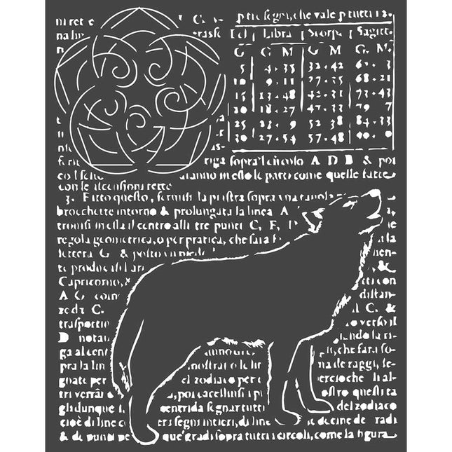 Pochoir épais cm. 20X25 Loup
