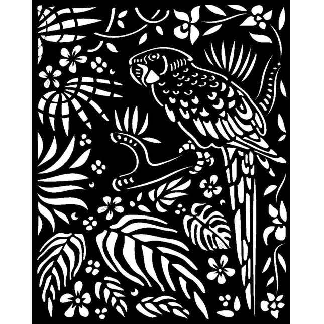 Pochoir épais 20x25 cm - Amazonia perroquet