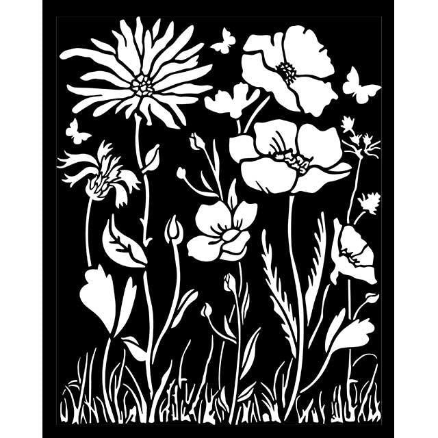 Pochoir épais 20x25 cm - Atelier coquelicot et fleur