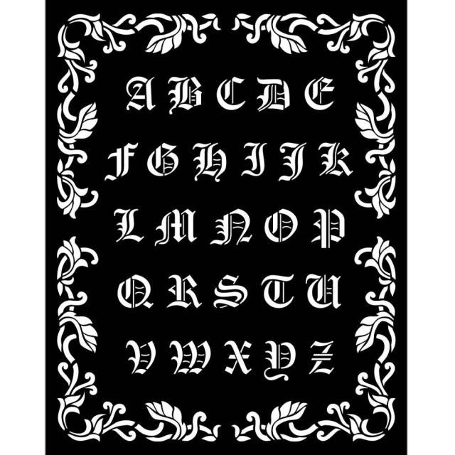 Pochoir épais 20x25 cm - Alphabet de la Belle au bois dormant