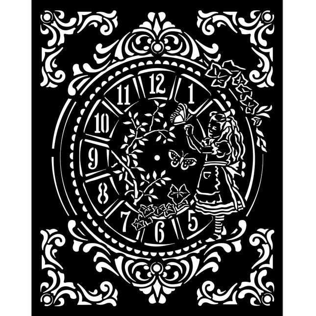 Pochoir épais 20x25 cm - Horloge d’Alice