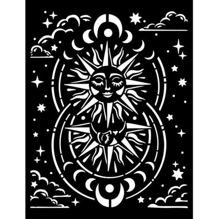 Pochoir épais 20X25 cm - Cosmos Soleil infini