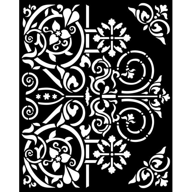 Pochoir épais cm 20X25 - Forêt magique ornements de porte
