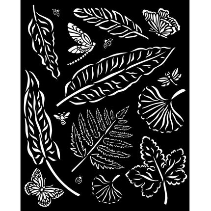 Pochoir épais cm 20x25 - feuilles Sunflower Art
