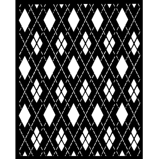 Pochoir épais, 20 x 25 cm - motif losanges Master of Magic